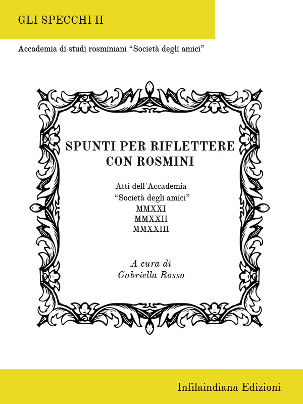 Spunti per riflettere con Rosmini